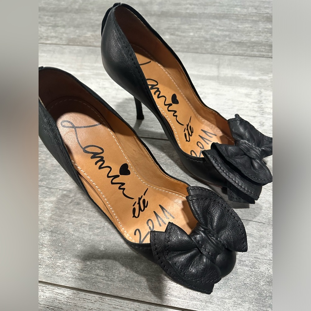 Lanvin black 3” heels.